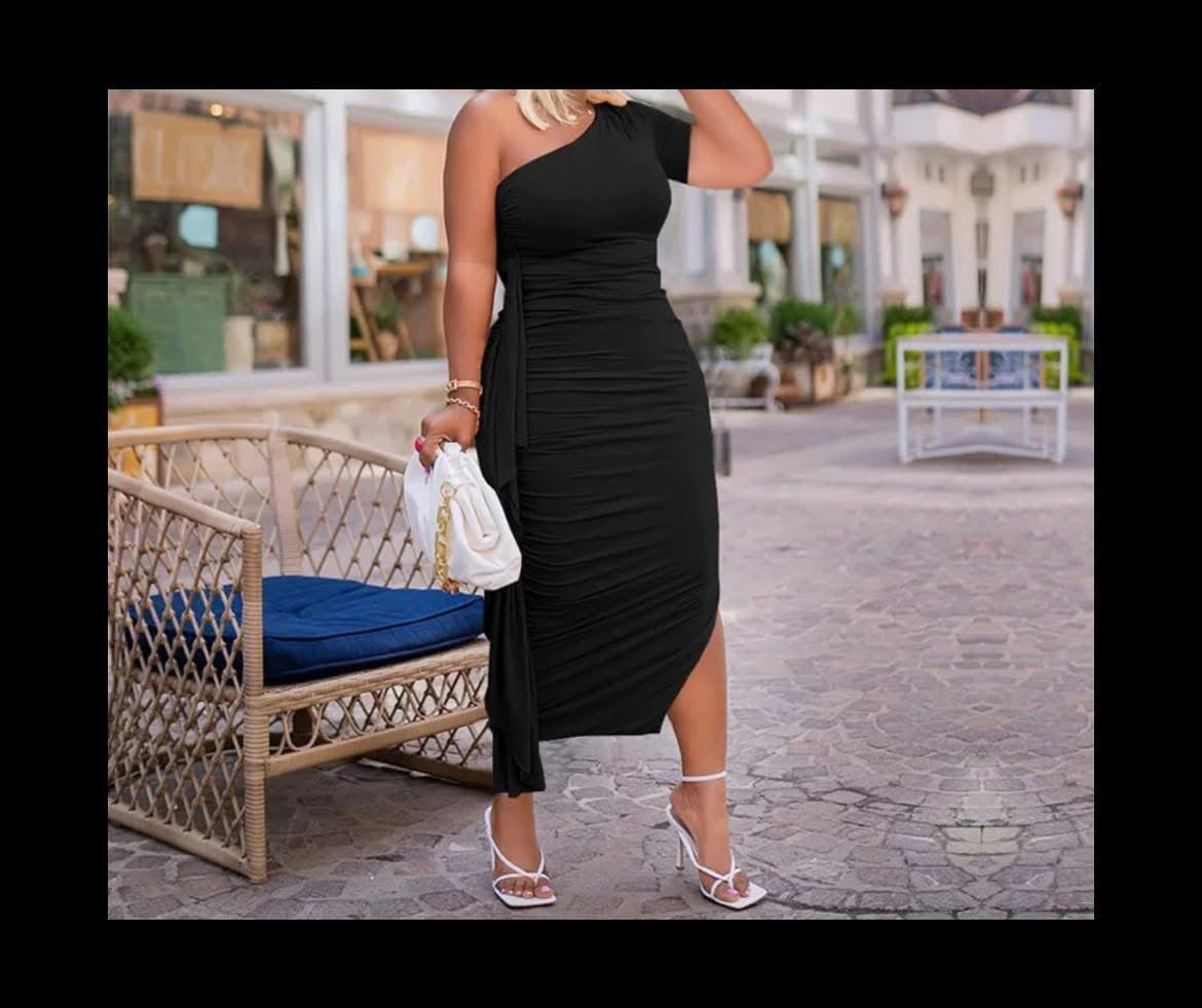 Classy One Shoulder Bodycon Dress